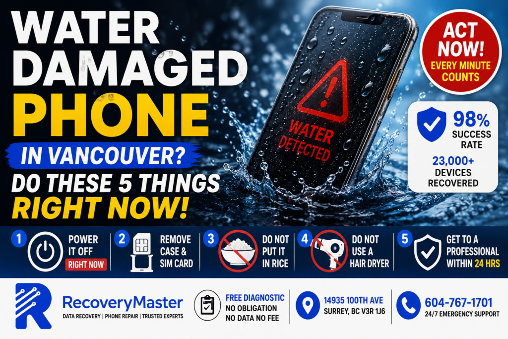 Water Damaged Phone in Vancouver